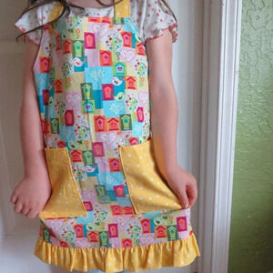 Colorful Kids Apron with Pockets